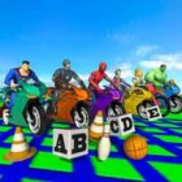 Super Heroes Downhill Stunts Racing 图标